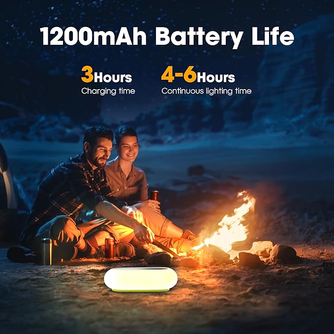 Camping Night Light with 15W Wireless Charging Camping Lamp 5 Light Modes Light for Tent Mini Tent Light for Camping Hurricane Power Outages Hiking Home