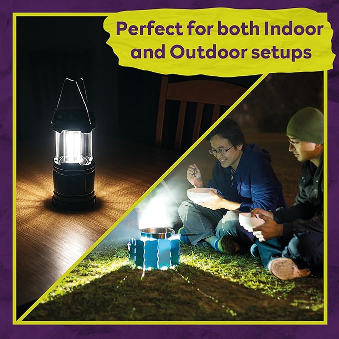 ATack LED Camping Lantern Battery Powered 4-Pack Camping Flashlight Lantern for Power Outages, Portable Collapsible Hanging Lights Essential for Home Outdoor Hurricane Emergency Lamp Survival Kit Gear