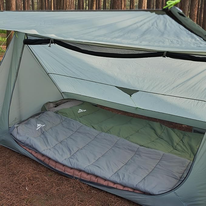 Lightweight Mummy Sleeping Bag 2.87lbs, Backpacking Sleeping Bag 42℉-55℉, Nylon Shell and Lining, Compact, Ultralight Sleeping Bag for Backpacking Camping Hiking