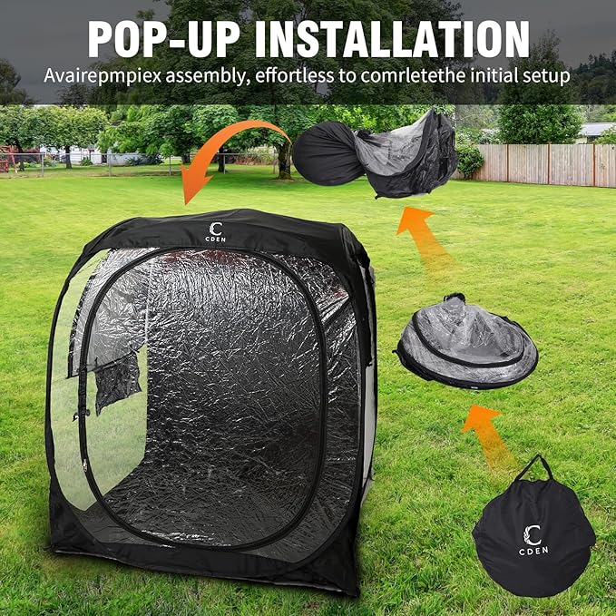 CDEN Sport Tent, Instant Tent, Pop Up, with Sealed Floor, rain Fly, for Sports, Event, Camping