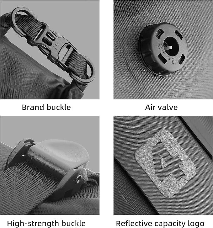 Rhinowalk Bike Front Fork Bag Waterproof Bicycle Pannier Bag 4/7L Bicycle Rolltop Dry Bag for Bikepacking