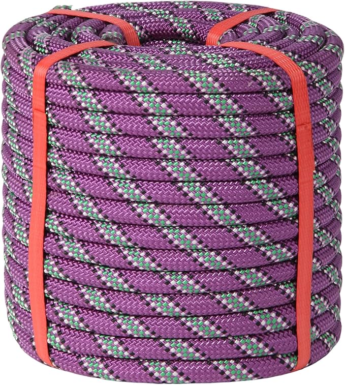 Arborist Rope Tree Climbing Rope 1/2 Inch 48 Strands Bull Rope for Construction Climbing Swing Sailing