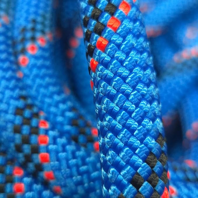 Static Climbing Rope 11mm UIAA Static Line - 45M (150ft) Nylon Kern Mantle Rope for Escape, Rock, Mountain, Tree Climbing, Hauling, Rescue