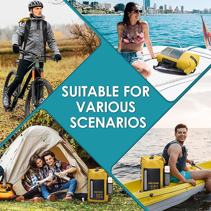 Waterproof Backpack 20L/30L/40L- Roll Top Closure Bag - Hiking Backpack - Lightweight Durable Floating Dry Bag with IPX8 Waterproof Phone Case