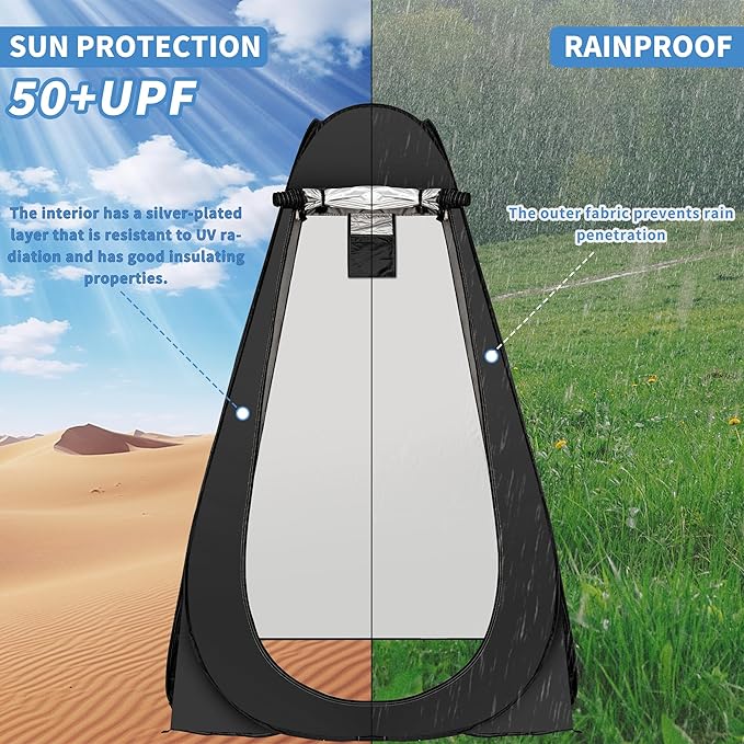 AKOZLIN Portable Pop Up Shower Tent Instant Privacy Dressing Changing Tent Outdoor Shower Room Camp Toilet Tent