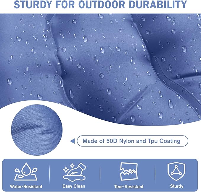 Sleeping Pad for Camping, 6" Extra Thick Camping Mat with Pillow Built-in Foot Pump, Ultra Comfortable Inflatable Sleeping Mat for Backpacking, Hiking, Camp Tent - Enjoy a Comfy Sleep