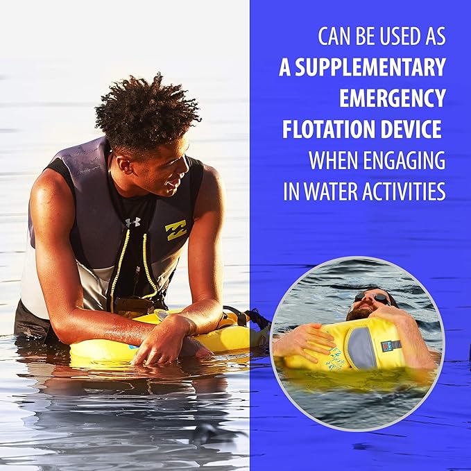 Luck route Dry Bag - Waterproof Backpack for Kayaking, Boating and Fishing - Quick-Access Outer Pocket & 500D Tear Resistance PVC