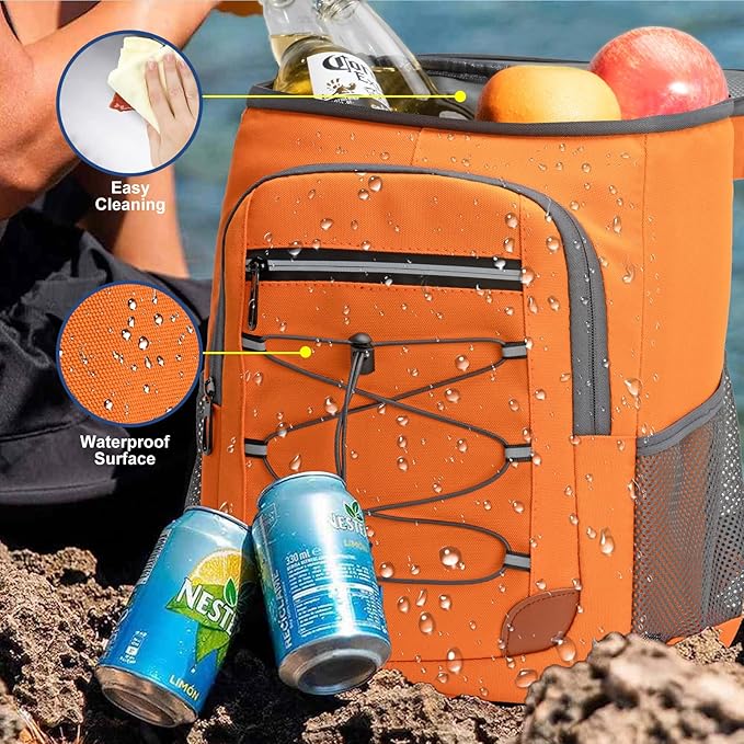 Backpack Cooler Insulated Leak Proof for Men Wowen 36 Cans Soft Cooler Backpack Insulated Waterproof Large Capacity Coolers Bag Portable for Lunch Camping Travel Picnic Hiking