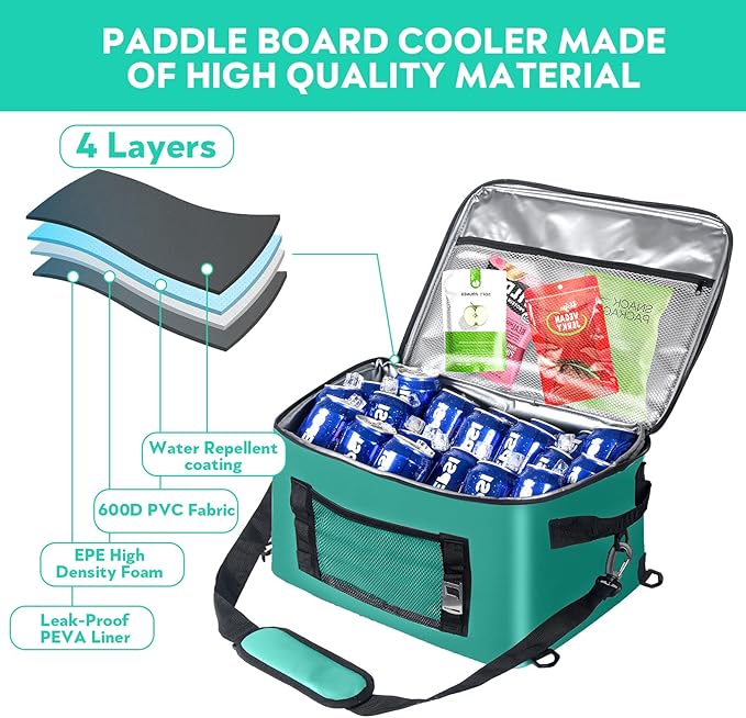 Paddle Board Cooler Bag for Paddleboarding, Kayaking - Secure, Spacious and Functional for Outdoor Water Adventures