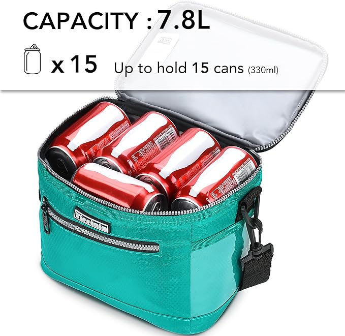 Tirrinia Insulated Lunch Bag for Women Men, Leakproof Thermal Reusable Lunch Box Tote for Adult by Tirrinia, Lunch Cooler for Office Work, Teal