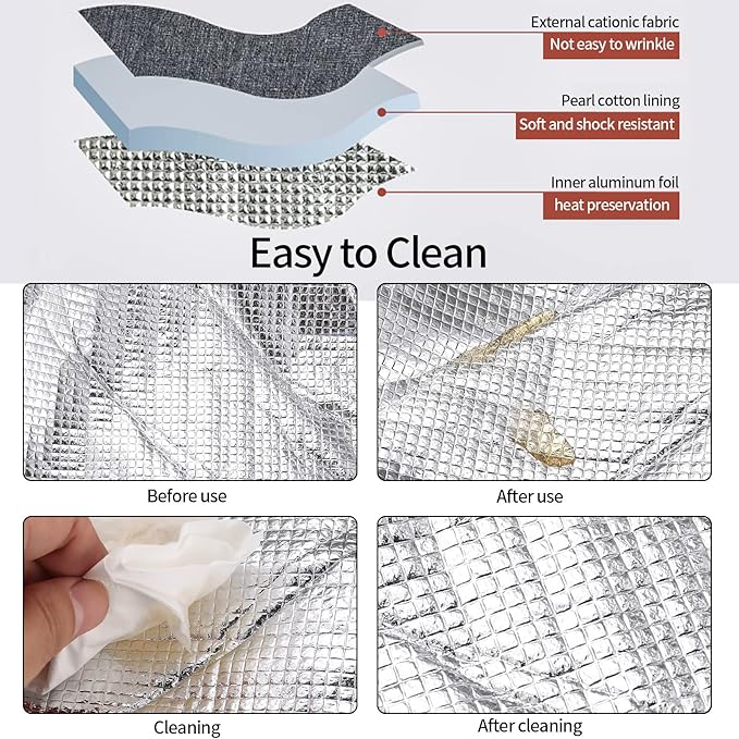 Lunch Bag Insulated, Lunch Box Bag, Reusable Lunch Tote Bag, Lunch Box Container Bag Insulated for Women, Men, Work, Office, Travel - Blue