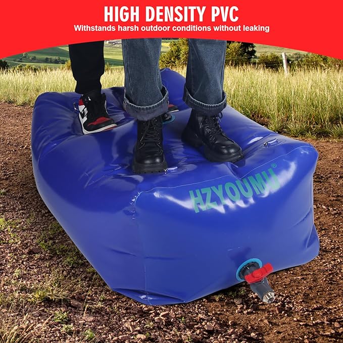 Water Tank 500L/130G Water Bladder Storage Container Foldable Portable Large Capacity Soft Bag Suitable for Outdoor Easy to Carry Out