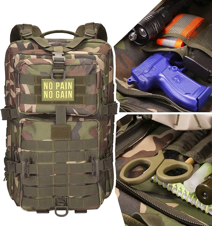 MOLLE Assault Pack, Tactical Backpack Military Army Camping Rucksack, 3-Day Pack