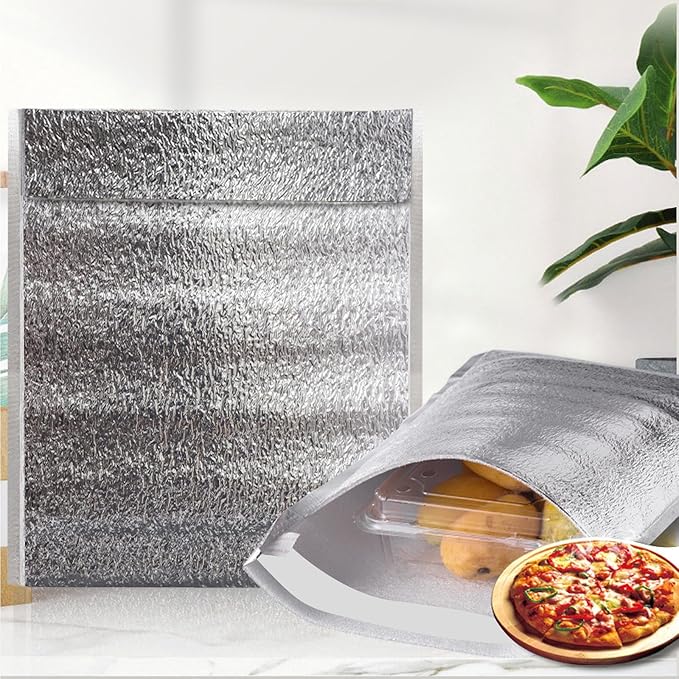 Smilco Reusable Insulation Bags Thermal Box Liners Metalized Liners Lunch Food Box Shopping Bag Insulated Lining Waterproof Insulation Package (15 Pack/ 13 In x 15 In)
