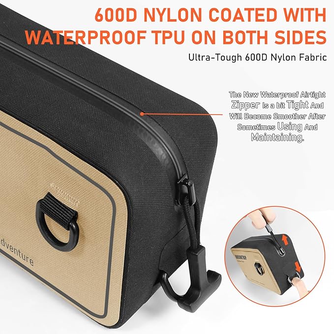 ROCONTRIP 100% Waterproof Dry Bag, Dry Waist Pack with Airtight Zipper Adjustable Strap Sling Bag Lightweight Crossbody Dry Bag for Kayaking Snorkelling and Swimming