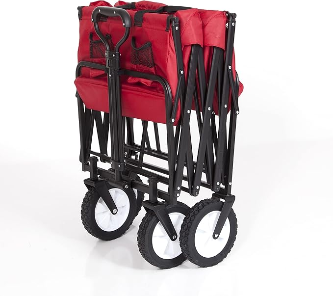Mac Sports WTCX-201 Extended Collapsible Folding Outdoor Utility Wagon, Red