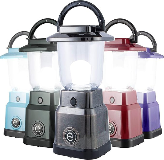 Enbrighten LED Mini Lantern, Battery Operated, Bright White, 200 Lumens, 40 Hour Runtime, 3 Light Levels, Ideal for Outdoors, Camping, Hurricane, Storm, Tornado & Emergency, Bronze, 36578