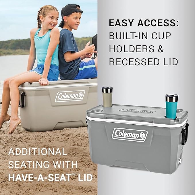 Coleman Classic Series Insulated Portable Cooler, Leak-Resistant Outdoor Hard Cooler Keeps Ice up to 5 Days, 52/70/120/150 Quart