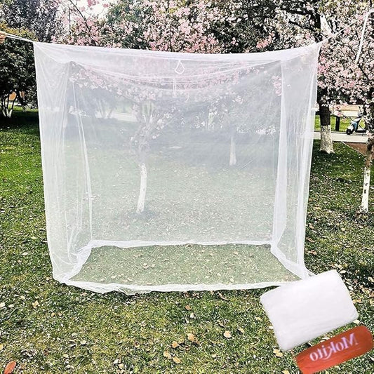 Camp Mosquito Net, 200 x200cm Ultra Large Mosquito Net Camping Tent for Camping, Finest Holes Mesh 20, Square Netting Curtain for Bunk Bed, Camping, Bedding, Patio, Easy Installation, Storage Bag