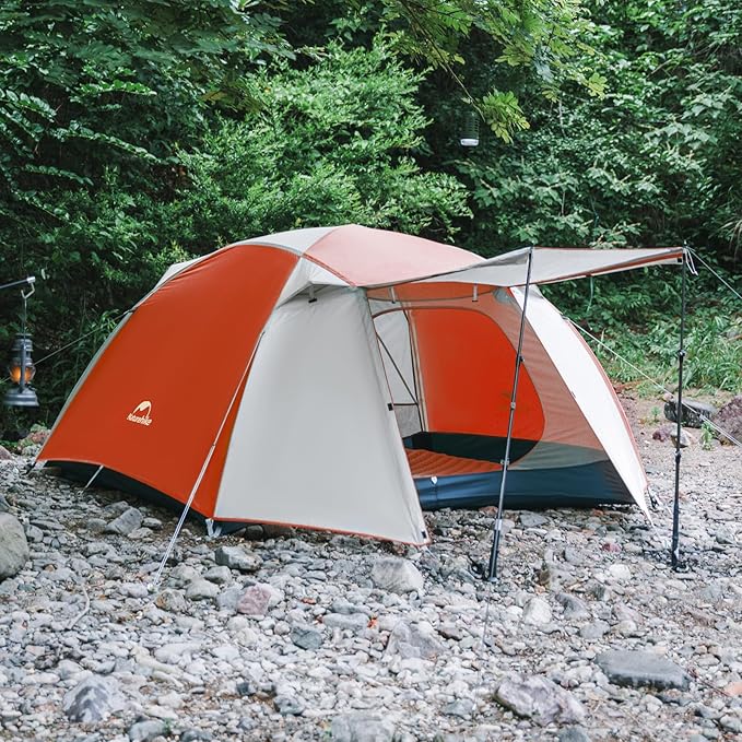 Naturehike Camping Tent, 2/3 Person Double Layer, Instant Easy Setup, Waterproof PU2000mm, 54 MPH Wind Resistance, UPF 50+, Outdoor Tent for Camping, Festivals, Backyard, Sleepovers