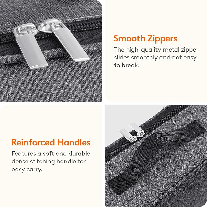 Lifewit Freezable Lunch Box, Insulated Reusable Lunch Bag with 2 Ice Packs, Mini Cooler Snack Bag for Bento Box for Salad, Sandwich, Snacks fo Men Women for Work, Dark Gray 5L