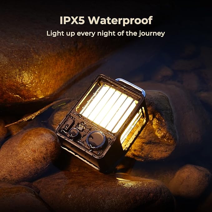 FLEXTAILGEAR LED Camping Lantern Rechargeable,Progressive Light Modes,Vintage Camping Light,IPX5 Waterproof Portable Rechargeable Lantern for Patio,Hiking,Camping,Bedroom