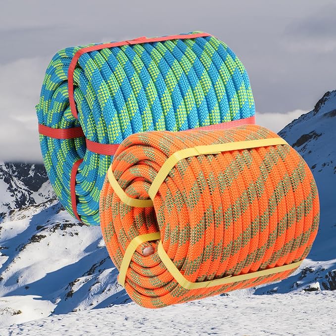 1/2inch Arborist Rope Tree Climbing Rope 48 Strand（100ft） Polyester Bull Rope for Swing Pulling Outdoor Marine