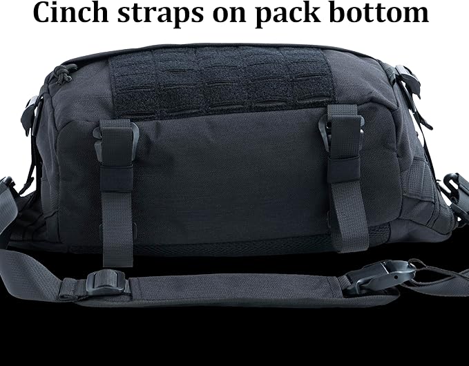 Tactical Sling Backpack Crossbody EDC Pack MOLLE Satchel Bag for Travel, Work, Camping and Hiking 8Liter