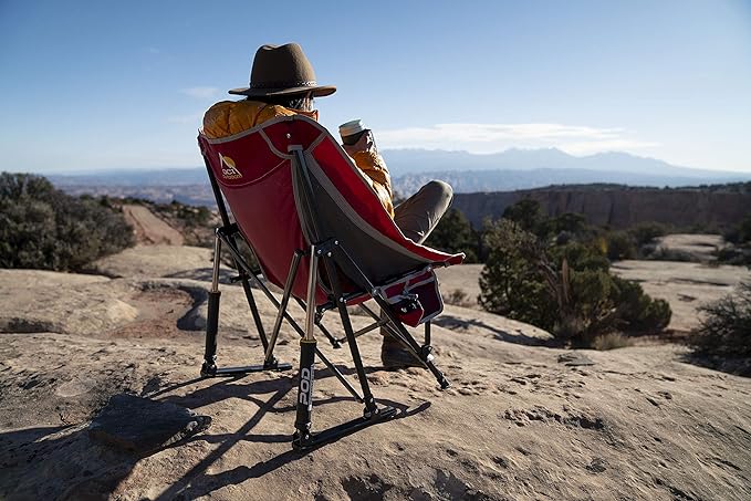 GCI Outdoor Pod Rocker Sling-Style Outdoor Rocking Chair with Beverage Holder & Phone Pocket