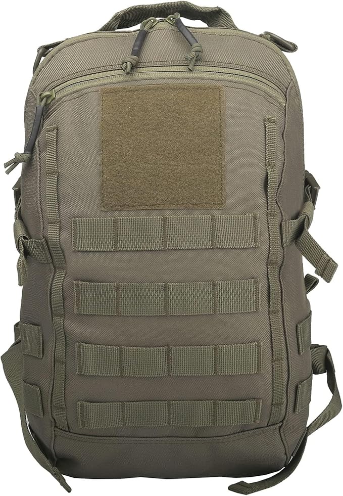 Small Tactical Backpack Military Daypack 12L Molle Bag Rucksack Army Daypack for Outdoor,Hiking,Camping,Travel (Green)