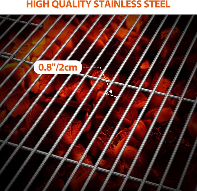 only fire BBQ Solid Stainless Steel Rod Foldable Cooking Grates for Grill, Fire Pit, 36-inch