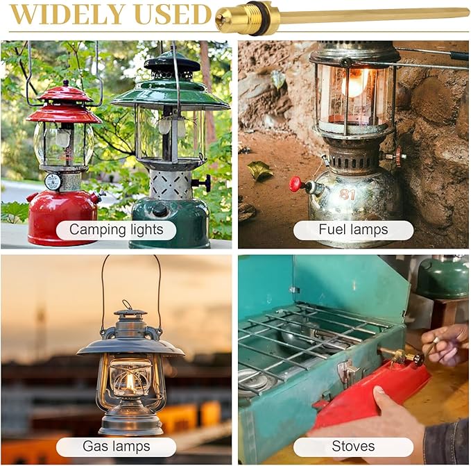 Check Valve and Air Stem Assembly Compatible with Coleman Stove Valve Parts for Fuel Lantern for Fuel Lantern or Stove - 2 Pcs