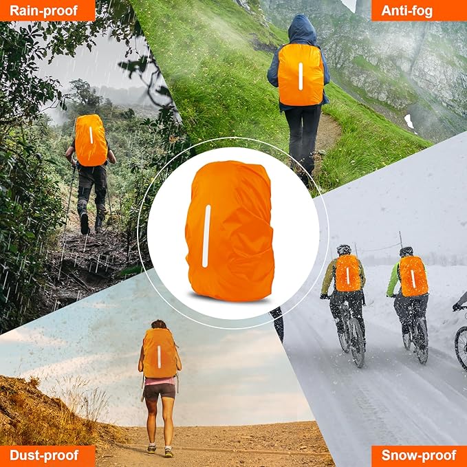 LAMA Waterproof Rain Cover for Backpack, Backpack Rain Cover with Reflective Strip and Antislip Cross Buckle Strap, Ultralight Compact Portable, for Cycling, Hiking, Camping, Traveling