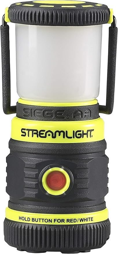 Streamlight 44943 Siege 200-Lumen Ultra-Compact AA Alkaline Outdoor Hand Lantern/Flashlight with Magnetic Base, Yellow