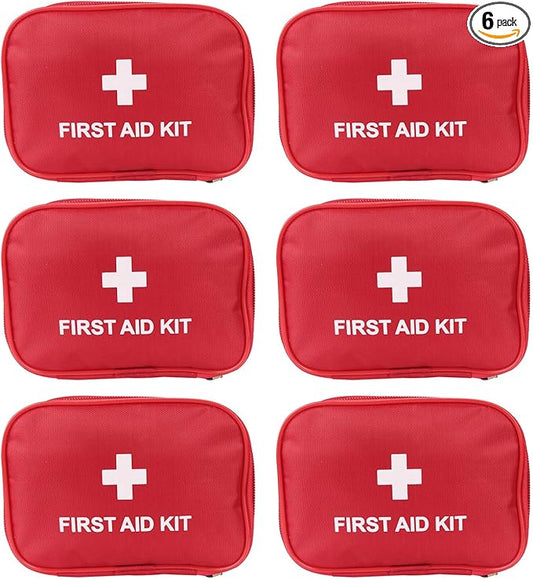 AOUTACC 6 Pack Empty First Aid Kit Bag, Lightweight Empty First Aid Bag for Emergency at Home, Office, Car, Outdoors, Boat, Camping, Hiking(Bag Only)