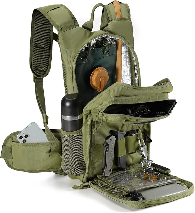 Tactical Hydration Pack Lightweight Insulation Water Backpack Molle Hydration Backpack for Hiking, Running, Cycling, Climbing, Hunting, Fishing
