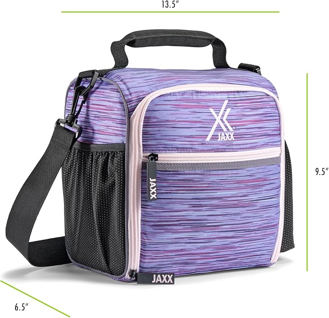 Fit & Fresh JAXX Meal Prep Lunch Box With Containers, Ice Pack, and Shaker Bottle For Men and Women, 9pc. Meal Prep Kit Lunch Bag With Containers Included