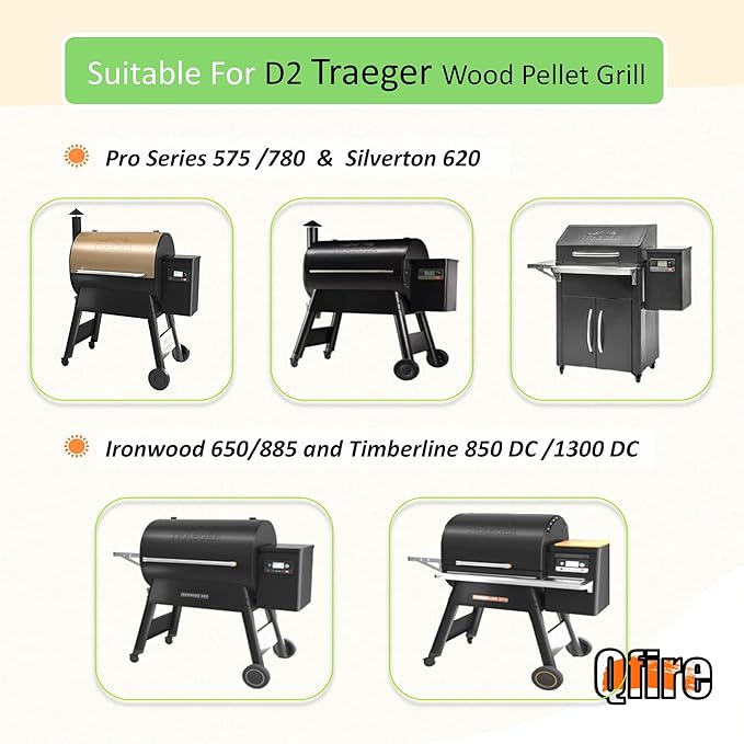 Replacement Part for Traeger D2 Hot Rod/Firepot Combo Kit - Pro 575 & Pro 780,20v Igniter & Fire pot Combo For Traeger Ironwood 650/885 Wood Pellet Grill