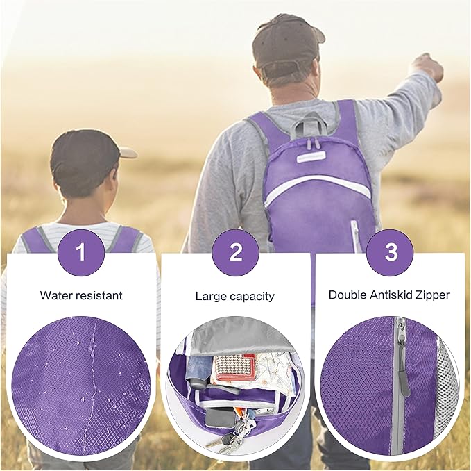 35L Foldable Waterproof Backpack For Outdoor Sports Travel Inside Wet Clothes Compartment Packable For Multiple