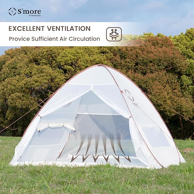 S'more Emergency Tent Shelter, Survival Tent for 2 Person, Lightweight and Portable Sun Shade Shelter, UFP 30+ Waterproof and Windproof Tent for Camping, Hiking, Backpacking and Outdoor Activities