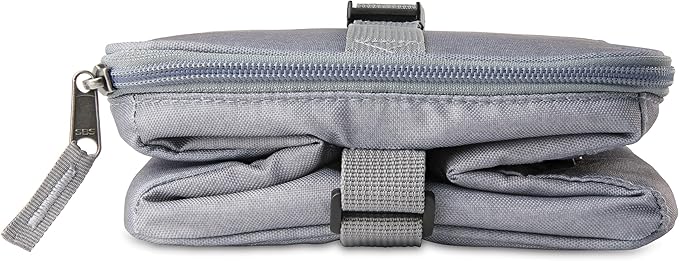 PackIt Freezable Essential Cooler, Gray Fog, Built with ECOFREEZE Technology, Fully Freezable, Collapsible, Reusable, With Adjustable Crossbody Strap, Top Clip Handle, Designed for Fresh Office