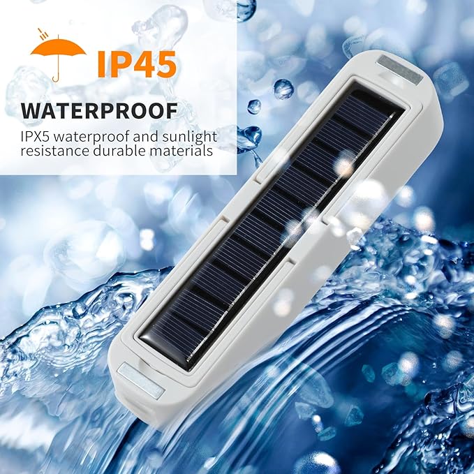 Solar Rechargeable Camping Lantern - 2000 Lumens, 4 Light Modes, Portable Power Bank (White)