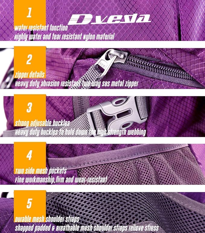 35L Lightweight Packable Backpack Waterproof Durable Hiking Travel Backpack Daypack