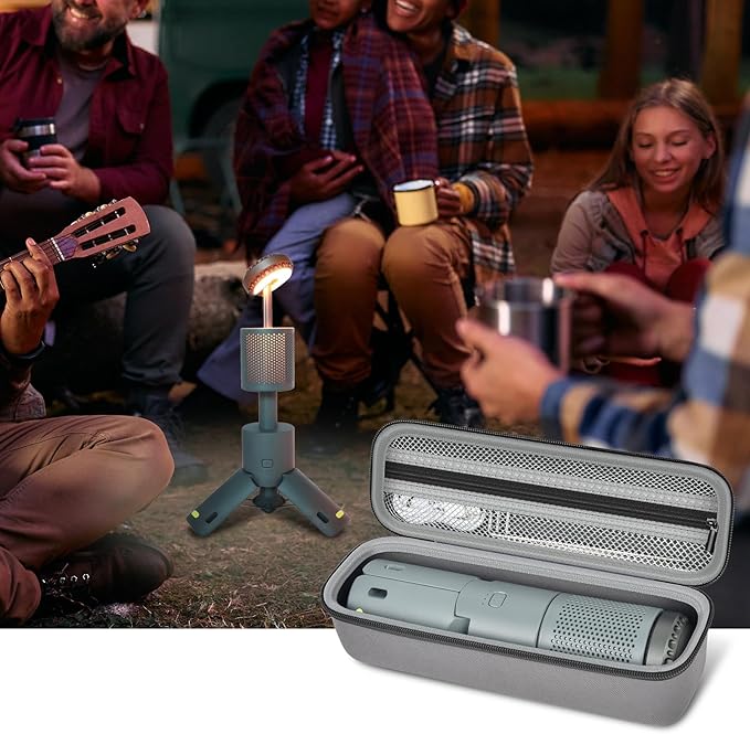 Boobowl Case Compatible with BYSOU/for AsFrost/for SupeDesk/ for Outask Camping Light Telescopic and Collapsible Night Mobile Lighting Battery, Outdoor Camping Lantern Bag (Box Only) (Grey)