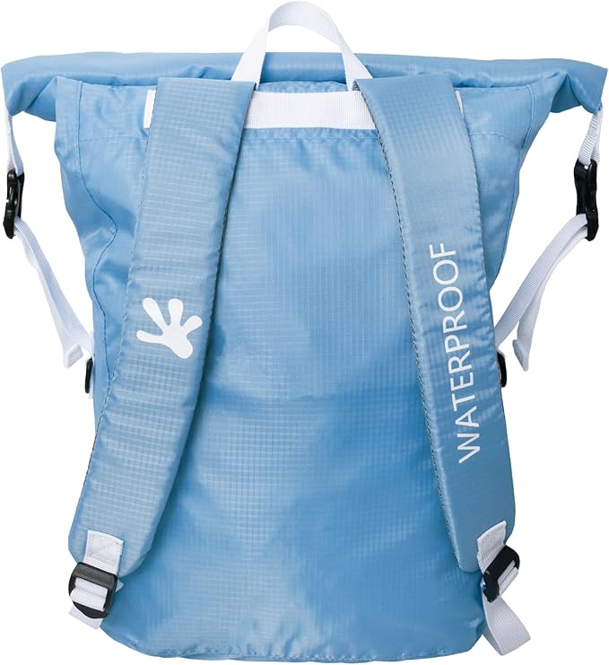 geckobrands Lightweight 30L Waterproof Backpack - Lightweight Watertight Outdoor Bag Hiking Traveling Light Water Activities