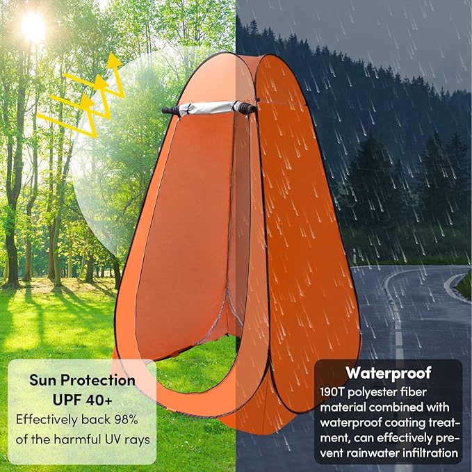 Pop Up Privacy Tent Shower Tent Changing Tent Portable Outdoor Camping Bathroom Toilet Tent Changing Dressing Room Privacy Shelters Room for Hiking and Beach Sun Shelter Picnic Fishing- Waterproof
