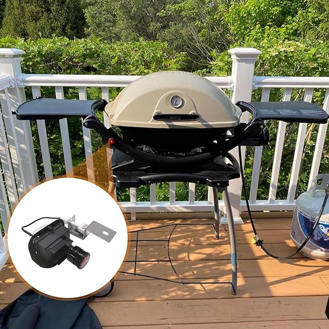 SafBbcue Grill Igniter 80475 for Weber Q120 Q220 Series Grills Switch Electronic 2-Outlet Ignition Push Button Kit Igniter Parts for Weber 516002 516501 566002 566801 567798 Gas Grill