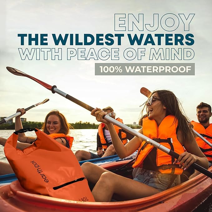 Earth Pak Waterproof Dry Bag with Zippered Pocket - Waterproof Dry Bag Backpack Keeps Gear Dry