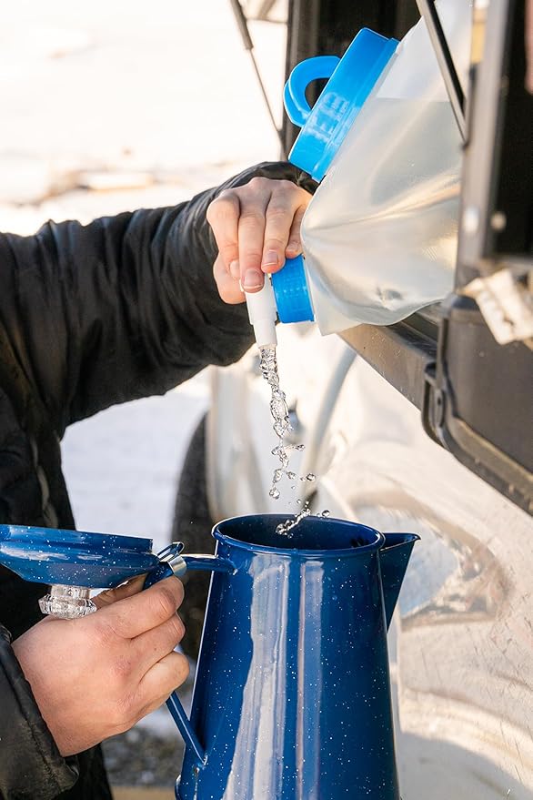 GSI Outdoors Percolator Coffee Pot | Enamelware Campfire Coffee Boiler Kettle for Outdoor Camping Cookware, Cabin, RV, Kitchen, Hunting & Backpacking