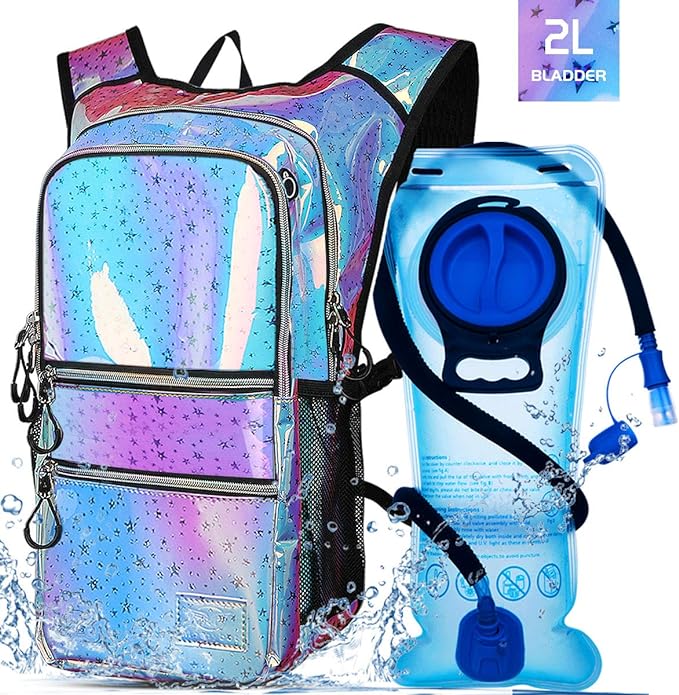 Hydration Backpack Pack, Water Backpack 20L Included 2L Hydration Bladder, Festival Essential - Rave Hydration Pack Hydropack for Hiking, Running, Biking, Festival Gear